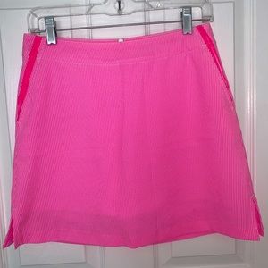 Lady Hagen Golf Skort Pink Seersucker